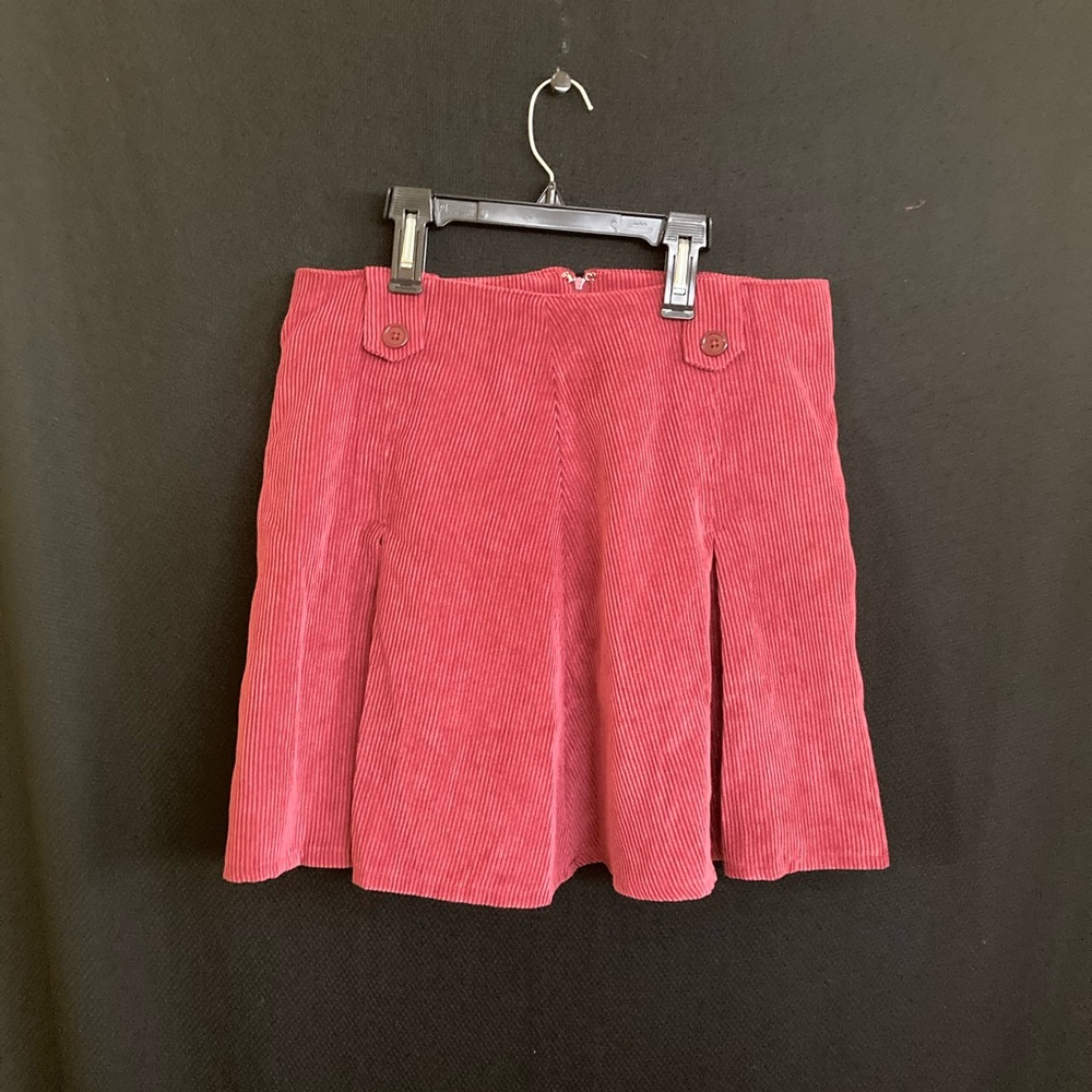 ModCloth burgundy corduroy mini skirt
